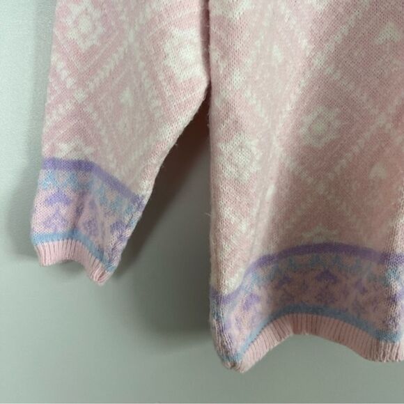 Vintage Spunky Fairy Kei‎ Knit Sweater Pink Purple Sz Medium - Picture 2 of 7